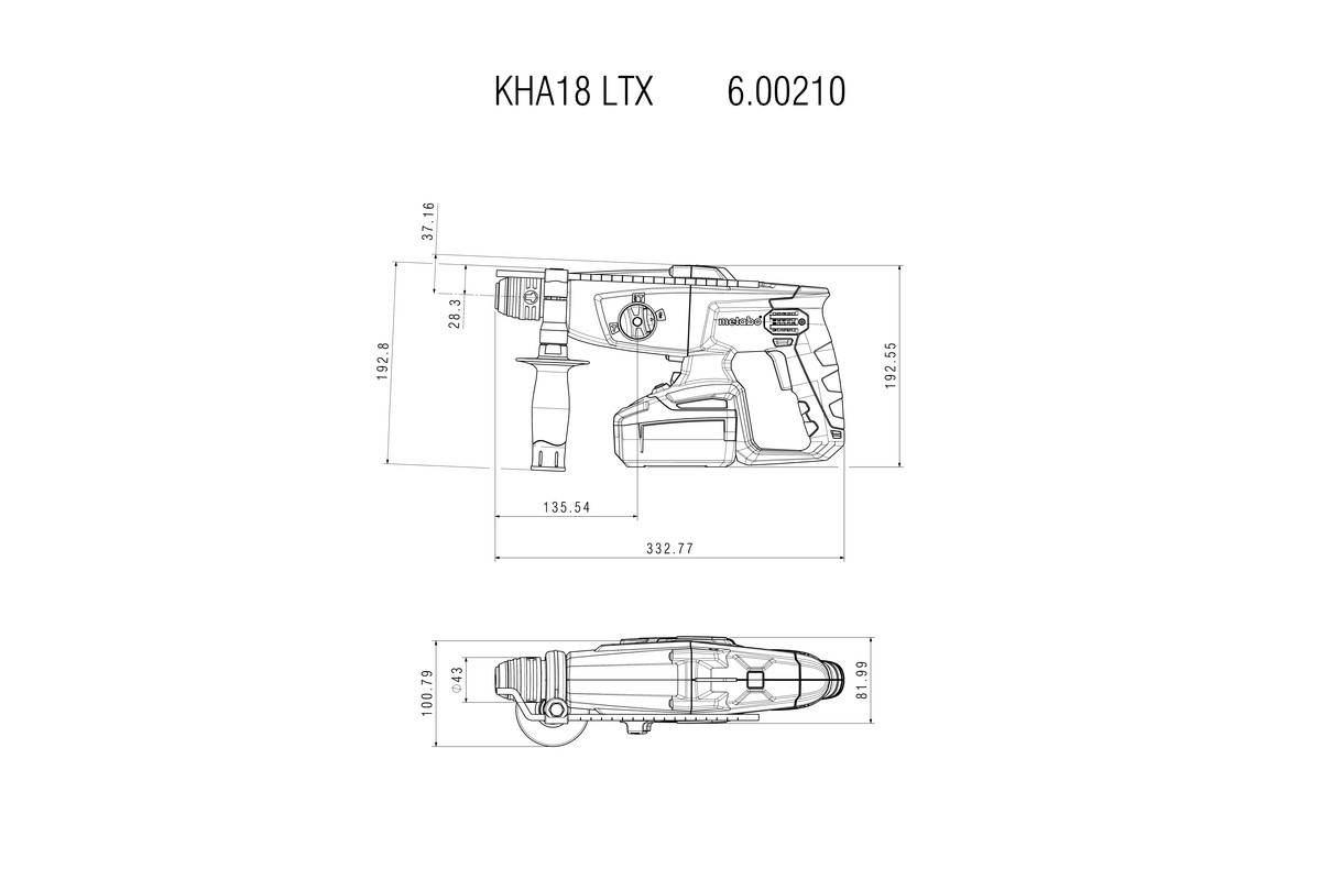 600210500 Akkus kombikalapács KHA 18 LTX (2x4,0 Ah koffer)-a