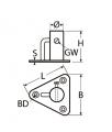 Art.   8360 d 25  A2 90° 3 szög talp-a