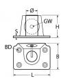 Art.   8360 d 25  A2 90° téglalap talp-a