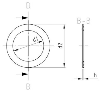 D 988 d  6 x 12 x 0.3 A2 hézagoló alátét-a