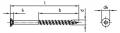 A 17513 TX20 d 4.2 x  56 /30 A4 teraszcsavar sülly. f. 80° önmetsző TX-a