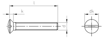 D 964 M   10 x 25  A2 lencsef. eh. csavar-a