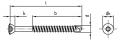 A 17505  d 3.2 x50 /30 A2 TX10 lencsef. önfúró padlórögzítő csavar-a