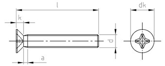 D 965 M   1.6 x  5  A4 PH0 sf. kh. csavar-a