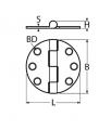 A 8678 A 65x65x2 A4 takart zsanér-a