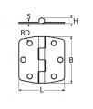 A 8677 A 38+37x74x2 A4 takart zsanér-a