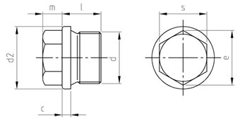 A 910 G 1/2"  A2 hlf. peremes zárócsavar-a