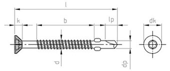 A 8510 4.8 x  45 /4 A2/CV sf. bi-metál önfúró TX platócsavar-a