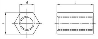 IFI 128 hatlapú toldóanya M  6 x 25 A2-a