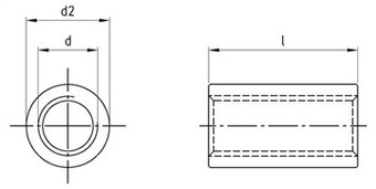 IFI 128 kerek toldóanya M  10 x 20 A2-a