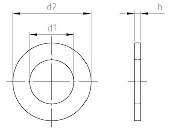 I 7089 d 48 x 92 x 8 A2 alátét HV200-a