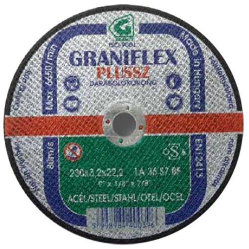 025190 Graniflex Plussz 1A vágókorong acélokhoz 230 x 2,5 x 2,22