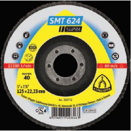 057433 (322768) Klingspor lamellás csiszolótányér nemesacélhoz SMT624 115 P80 Su