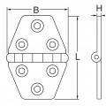 0Z-MV-18044 A2 70 x 40 x  1,5mm trapéz zsanér NAIROBI-a