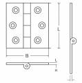 0Z-MV-18150-2-E A2 40 x 50 x  0,8mm zsanér MARSEILLE-a