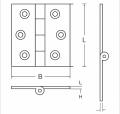 0Z-MV-18150-2-C A2 35 x 40 x  0,8mm zsanér PÁRIZS-a