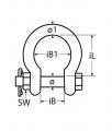 A 814068 d 11 x  36 A4 omega sekli biztosító szeggel + csavarral-a