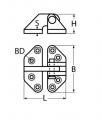 A 8238 A 65x74x30 A4 zsanér ORLANDO-a