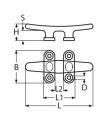 A 8218 125x25x46 A4 alacsony lapos 4 furatos bika-a