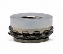 Kőbe préselhető menetes betét M 6 AISI303 + PA6 min.8,5 mm anyagvastagsághoz