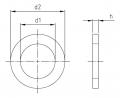 I 7092 d  6,4 x 11 x  1,6 A4 alátét hengeresfejű csavarokhoz HV200-a