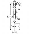 A 8275 A4 sodronyfeszítő (villa-terminál) M 12 / d 8 L1/L2=400/285-a