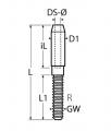 A  8445 A4 sodr.szerelv. (jobb K menet) M 12 / d   8 / L 115-a