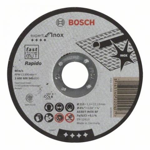 143010 Bosch vágókorong 115x1mm inox egyenes