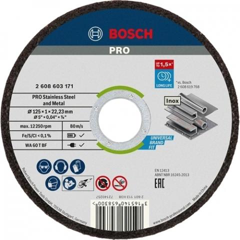 143007 Bosch vágókorong 125x1mm INOX egyenes WA 60T BF