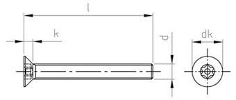 A 14 M  4 x 16 A2 biztonsági sf. csapos TX csavar PIN-TX20-a